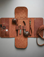 Шкіряний чохол для люльки на 2-3 люльки | Дорожній футляр для тютюну | Персоналізований подарунок для курців люльок