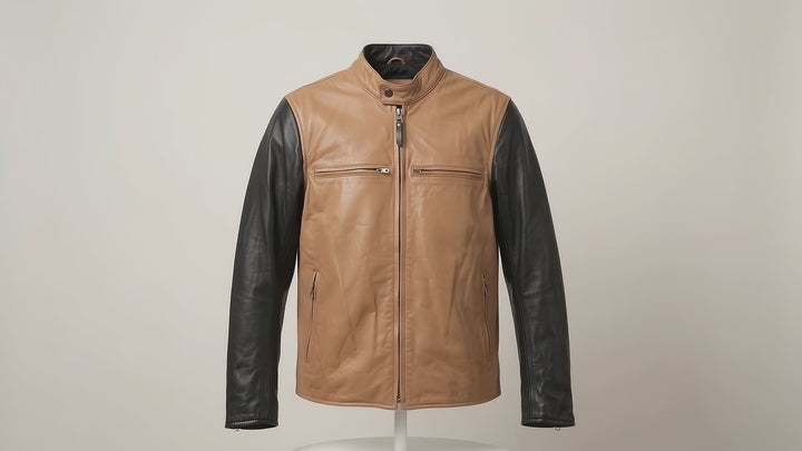 mens-tan-black-leather-cafe-racer-motorcycle-jacket