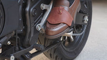Protector de la palanca de cambios de motocicleta – Funda de cuero de plena flor