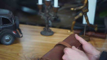 Video Brown Leather Coin Roll Storage