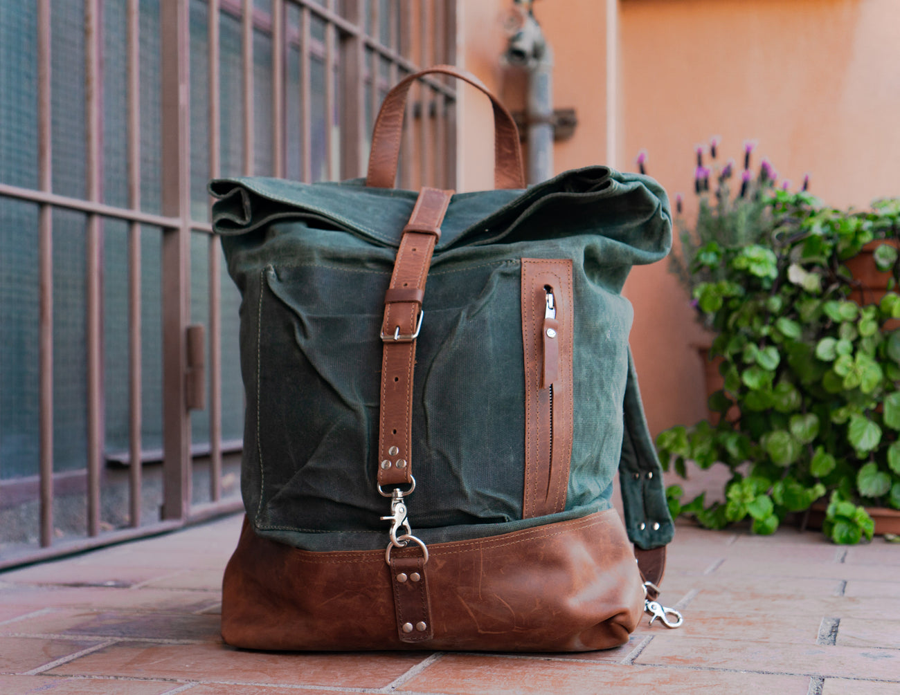Fashion canvas backpack cheap