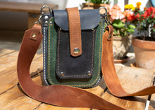 Leather phone bag for women