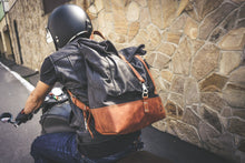 Leather Motorcycle BackPack - handcrafted by Fashion Racing 