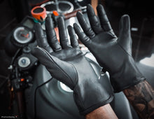 Custom Leather Motorcycle Gloves for Bobber, Cafe Racer, Scrambler