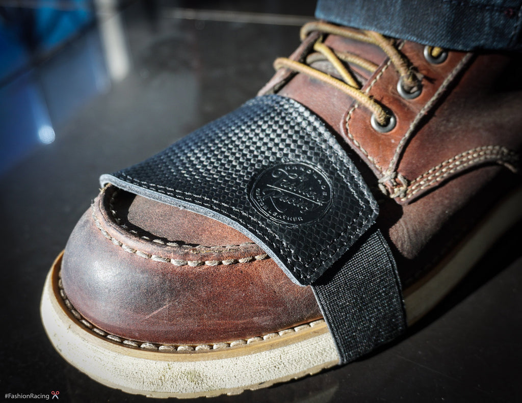 Motorcycle Shifter Shoe Protector | Carbon Leather | Handcrafted