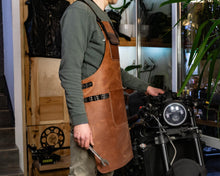 brown leather apron for apron