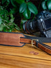 Brown with black leather Camera Strap | Photographer Camera Leather Harness | Handmade | Personalized