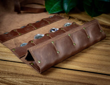 Leather Coin Roll Pouch