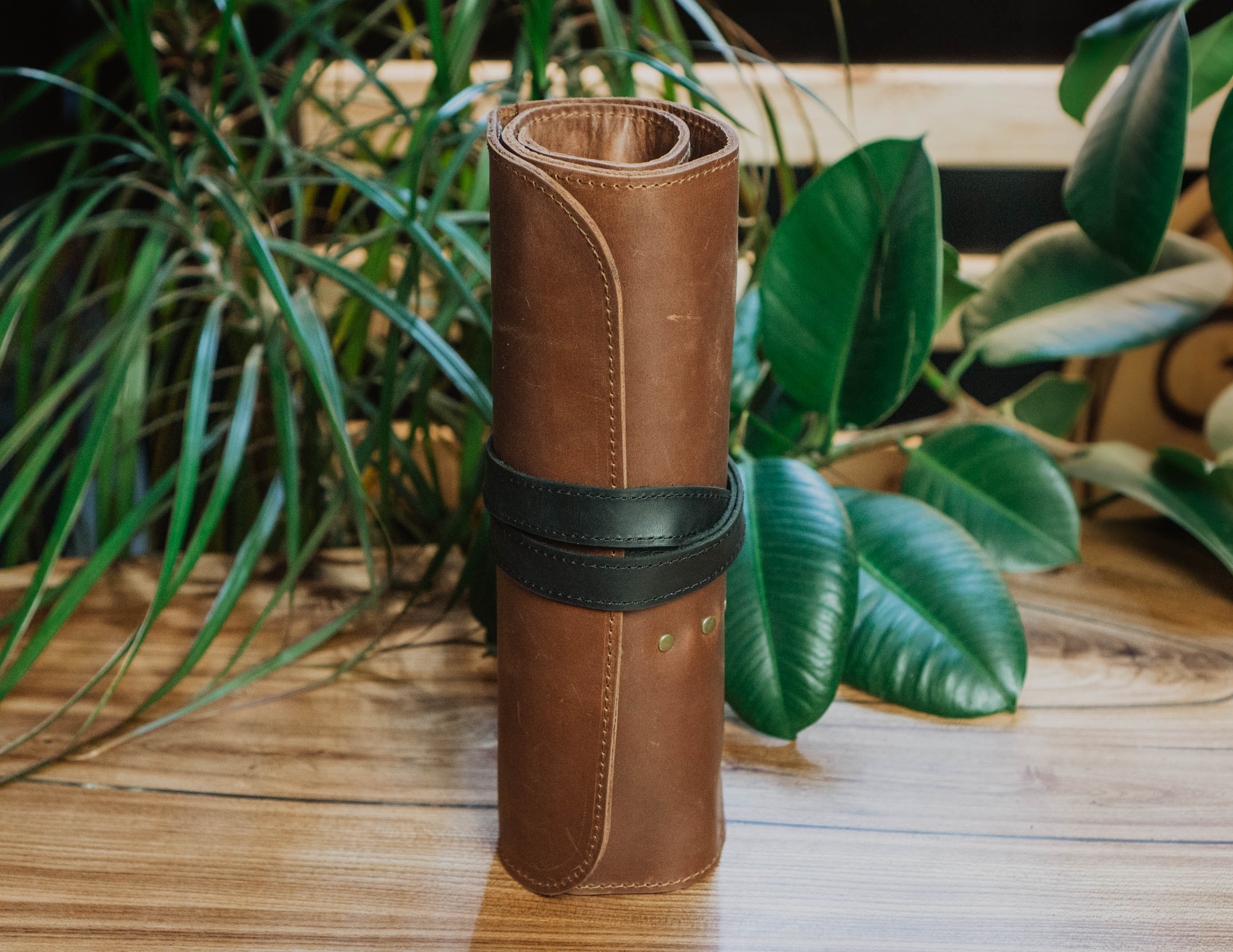 Drawing Case Large Artist Tool Roll Up | Leather drawing case