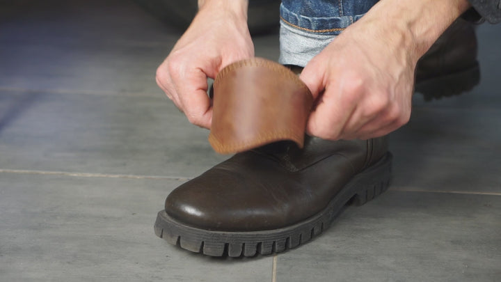 Protège chaussure - sélecteur de vitesse en cuir - Fait Main