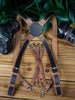 Dual Camera Leather Harness  Brown Black