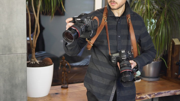 Leather Camera Harness | Dual Camera Strap | Handcrafted FashionRacing