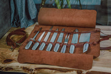 Leather roll bag, Portable roll bag, Cutlery organizer, Chef leather bag, Kitchen storage, chefs leather knife roll, knives roll