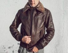 Brown Leather flying jacket. Leather Jaсket pilot, vintage style leather jacket, leather bomber, army jacket, aviator leather jacket