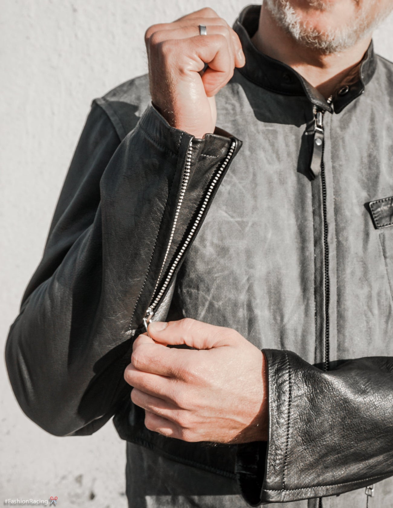 Shirt Jacket Motorcycle Jacket Waxed Canvas Leather Jacket Men s Leather Jacket Cafe Racer Jacket