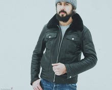 Men's Leather Jacket, Custom Leather Jacket for Men, Classic Trucker Leather Jacket, Men's Autumn Leather Jacket 