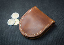 Brown leather coin purse