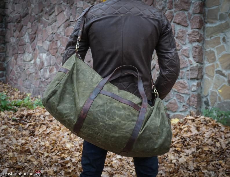 Kovered Humber - Waxed Canvas Holdall Duffel selling in Moss Green NWOT