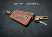 Leather Key Holder PDF Pattern. Leather Key Pouch. Keys Cover