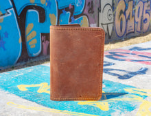 Brown Leather Wallet- Fashion Racing, HandCrafted and Personalized