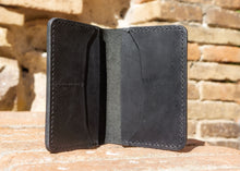 Mens Black Leather Wallet- Leather Accessories by Fashion Racing 