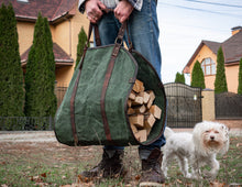 Firewood Log Carrier | Canvas Log Carrier | Handcrafted | Personalised Gift by Fashion Racing