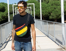 LEATHER BAG RASTA, crossbody bag for man, handcrafted by Fashion Racing