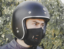 motorcycle black leather mask 