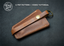 Leather Keychain - PDF Pattern + Video Tutorial | DIY Key Sleeve
