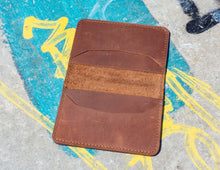 Brown Leather Wallet- Fashion Racing